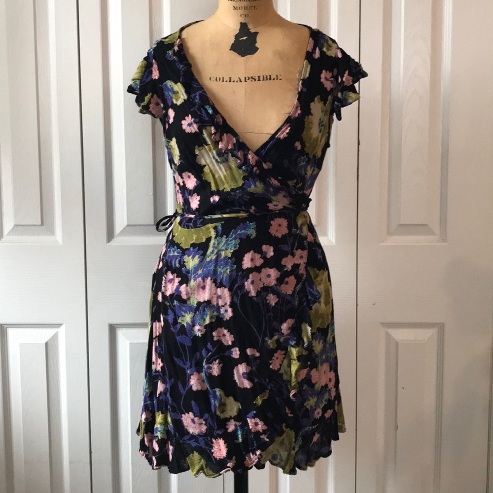 Floral wrap dress